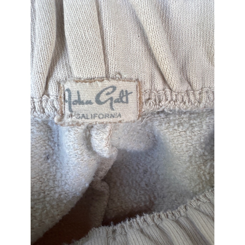 John Galt Brandy Melville Beige Jogger Sweatpants MCH002-Z087 Tan Fleece Pockets - Picture 2 of 7
